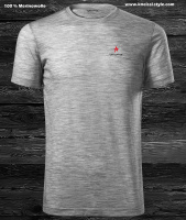 KNEISSL Merinostar T-Shirt Grau-Melange 100 % Merinowolle by Franz Kneissl III