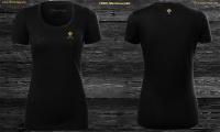 KNEISSL Women T-Shirt WORLDCHAMPION Black 100 % Merinowolle by Franz Kneissl III